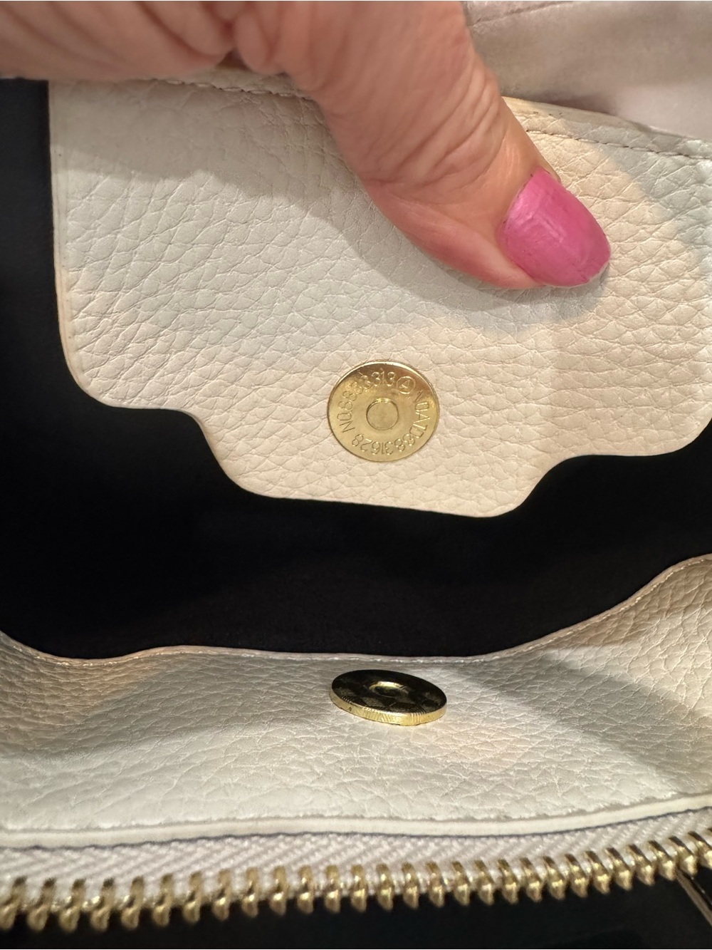 Coach Light Ivory Leather Shoulder Tote Bag Gold Hardware Detachable Strap - Picture 7 of 11